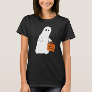 Fantôme mignon avec sac de traitement T-shirt pers