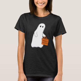 Fantôme mignon avec sac de traitement T-shirt pers