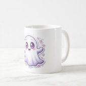 Fantôme mignon avec yeux brillants Mug Kawaii Hall (Devant droit)