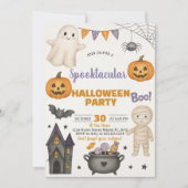 Fantômes, Citrouilles et costume Invitation Bash (Devant)