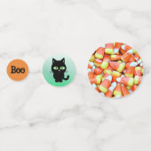 Fantômes de Confetti d'Halloween et chats noirs (Devant)