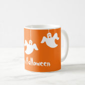 Fantômes de pendaison Mug d'Halloween, orange (Devant droit)