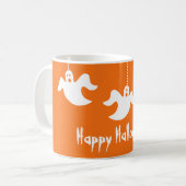 Fantômes de pendaison Mug d'Halloween, orange (Devant gauche)