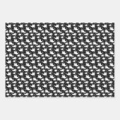 Fantômes d'Halloween enveloppant des feuilles de p (Devant 3)