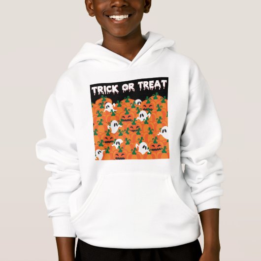 Fantômes d'Halloween Patch de citrouille hantée (Devant)