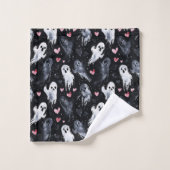 Fantômes et cœurs gothiques de la Saint-Valentin É (Gant de toilette)