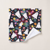 Fantômes et fleurs (Gant de toilette)