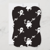 fantômes invitations noires d'halloween (Devant)