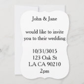 fantômes invitations noires d'halloween (Dos)