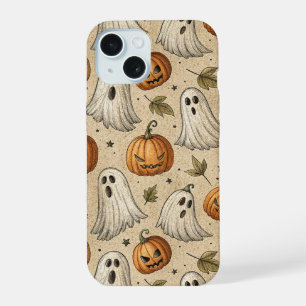 Fantômes vintages et Citrouilles Motif d'Halloween