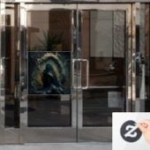 fantoomvensterbinding raamsticker (Kantoordeur)