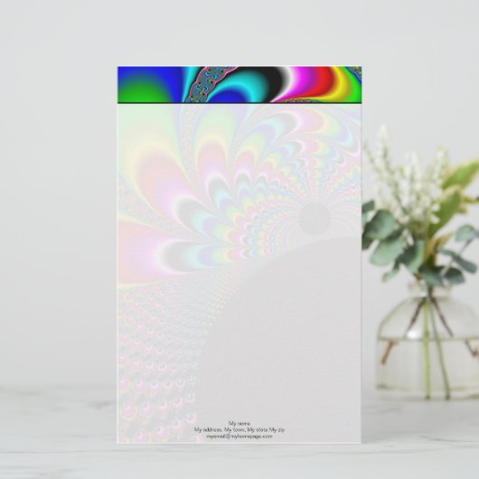 Fanyc - Mandelbrot Fractal Art Briefpapier (Staand voorkant)