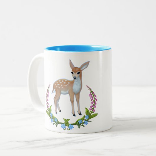 Faon dans la tasse de digitales (Devant gauche)