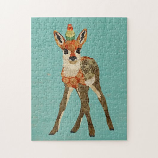 Faon et petit puzzle d'oiseau (Vertical)