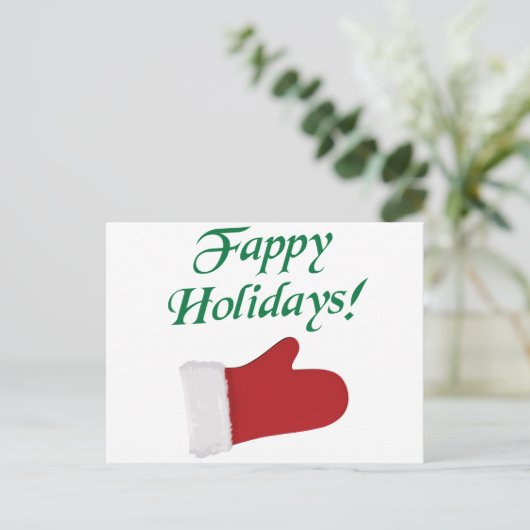 Fappy Feestdagen kersthandschoen (Staand voorkant)