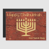 Far North Chanukkah - Inner Birch Bark Magnetische Uitnodiging (Voorkant / Achterkant)