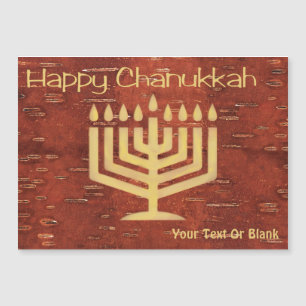 Far North Chanukkah - Inner Birch Bark Magnetische Uitnodiging