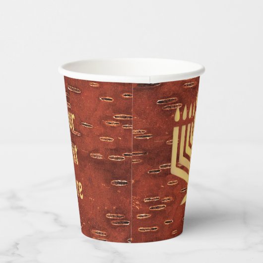 Far North Chanukkah - Inner Birch Bark Papieren Bekers (Rechts)