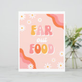 Far Out Food Sign | Teken van Groovy (Staand voorkant)
