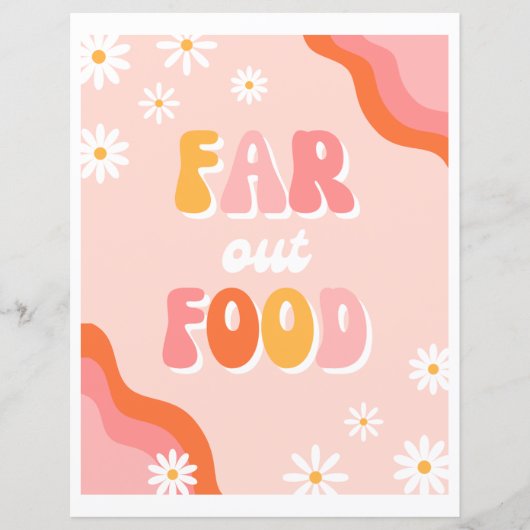 Far Out Food Sign | Teken van Groovy (Voorkant)