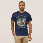 Far Out Man Retro 60's Slogan Gepersonaliseerde fa T-shirt (Voorkant volledig)