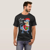 Far Ra Ra Rawr Dinosaurus Kerstmis T-shirt (Voorkant volledig)