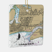 Far Rockaway Queens NY Chart Keramisch Ornament (Rechts)