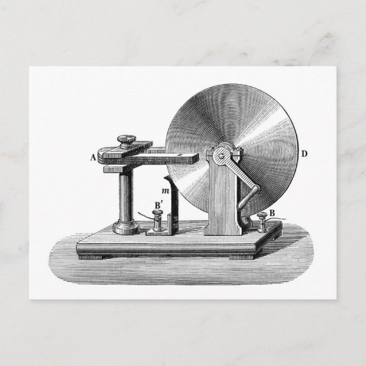 Faraday-schijfgenerator Briefkaart (Voorkant)