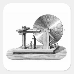 Faraday-schijfgenerator Vierkante Sticker