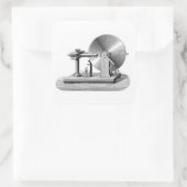 Faraday-schijfgenerator Vierkante Sticker (Tas)