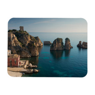 Faraglioni en Tonnara in Scopello, Sicilië Magneet