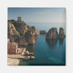Faraglioni en Tonnara in Scopello, Sicilië Magneet