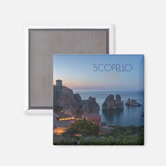 Faraglioni en Tonnara in Scopello, Sicilië Magneet