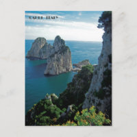 Faraglioni Rocks, carte postale de l'île de Capri