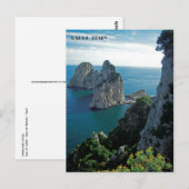 Faraglioni Rocks, eiland Capri briefkaart (Voorkant / Achterkant)