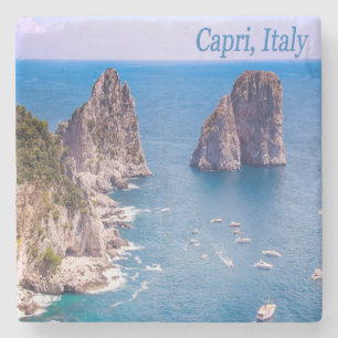 Faraglioni Rotsen, Capri Italië Stenen Onderzetter