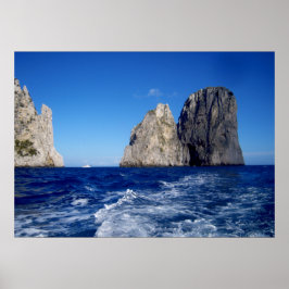 Faraglioni Stacks, eiland Capri - Napels - Italië Poster