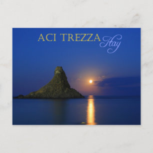 Faraglioni van Aci Trezza op Sicilië, Italië Briefkaart