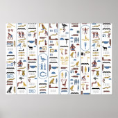 Farao Ancient Egypt Pyramid Hieroglyphs Poster (Voorkant)