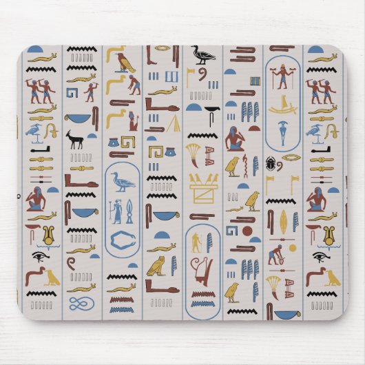 Farao Ash Background Ancient Hieroglyphs Muismat (Voorkant)