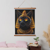 Farao Cat-Akhenaten Canvas. Hangend Wandkleed (Slaapkamer)