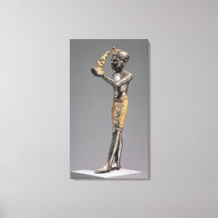 Farao die een aanbod doet voor de Goddess Maat Canvas Afdruk