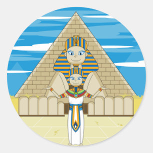 Farao & Great Sphinx van Giza Sticker
