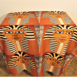 Farao Kings Zwart Bruin Artisan Haakprint Wandkleed