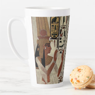 Farao Oud Egypte Grafitti op muurschildering in to Latte Mok