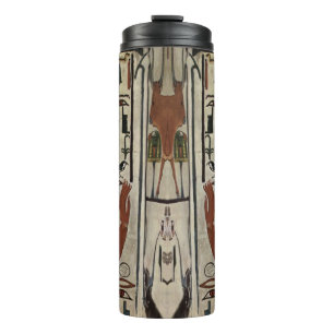 Farao Oud Egypte Grafitti op muurschildering in to Thermosbeker