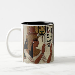 Farao Oud Egypte Grafitti op muurschildering kunst Tweekleurige Koffiemok