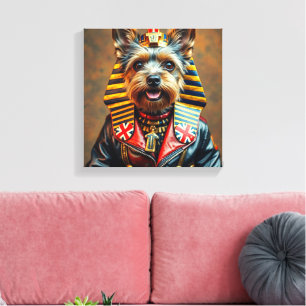 FARAÓ TUT-YORKSHIRE TERRIËR 3 CANVAS AFDRUK