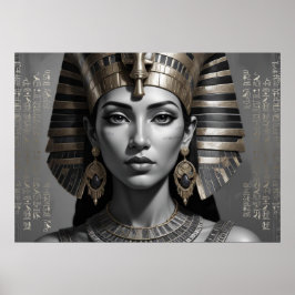 Faraonische Koningin Muurdecoratie – Tijdloze Egyp Poster