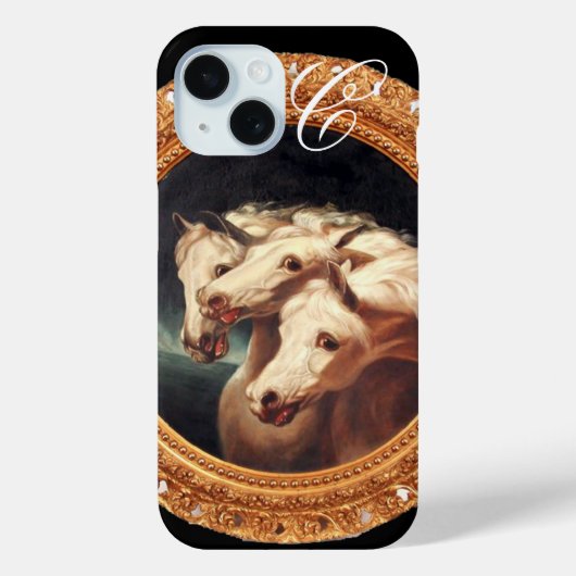 Farao's Chariot Horses Monogram Case-Mate iPhone Case (Achterkant)